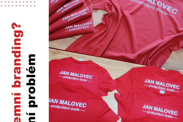 Firemní trička s potiskem pro firmu Jan Malovec – Protipožární dveře