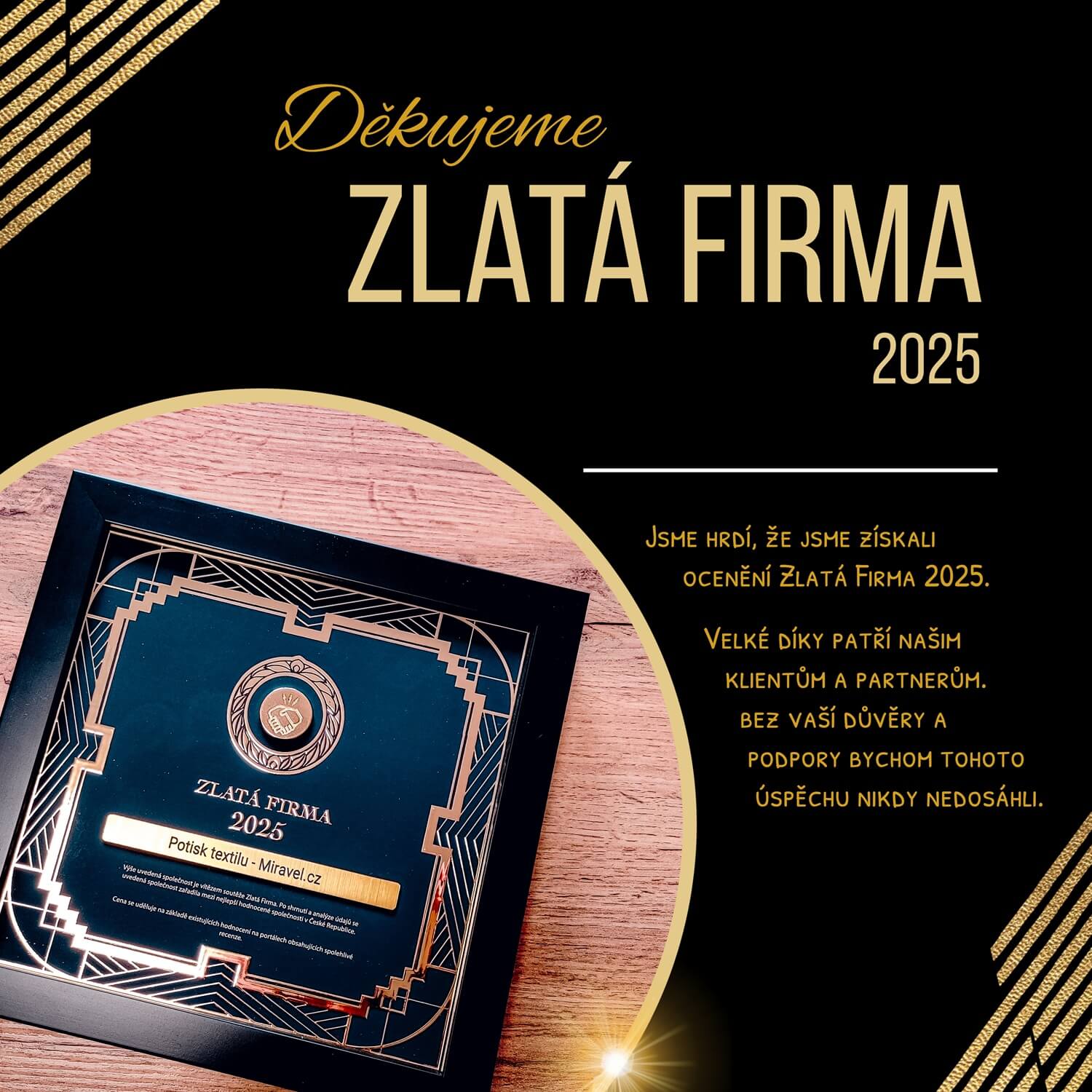Zlatá firma 2023, 2024 a 2025