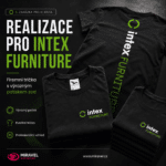 Firemní trička Intex Furniture s potiskem loga