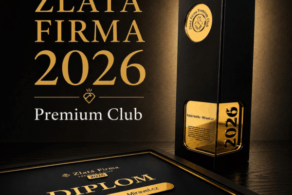 Zlatá Firma 2026 Premium Club – ocenění Miravel.cz